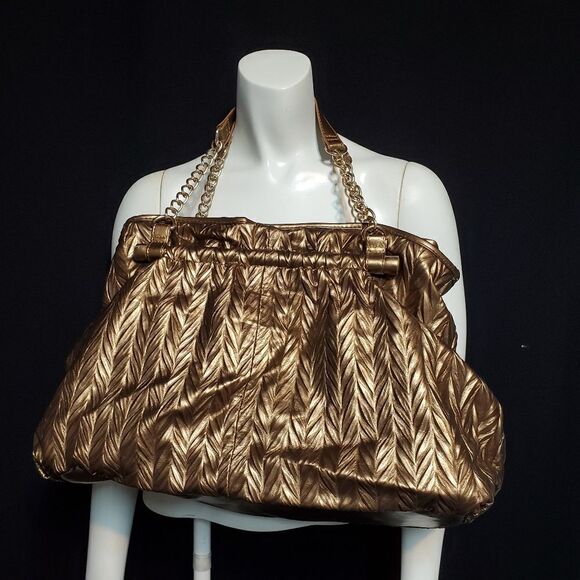 Charming Charlie Gold Brown Shoulder Bag - Picture 2 of 6